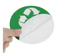 Recycler autocollant,Lot de 18 Sticker Poubelle,déchets et recyclage, Stickers Recyclage Autocollants de Signalisation de Recyclage pour des Poubelles de Trie D’intérieur et extérieur, 12,5cm