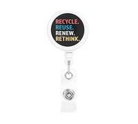 Recycler réutiliser renouveler repenser porte-Badge rétractable bobine Clip porte-carte d'identité pour infirmière étudiant employé de bureau