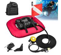 Recycleurs de plongée sous-marine, ventilateurs respiratoires portables, compresseurs de plongée pour la plongée et la pêche, avec tuyau détachable et système de respiration sous-marine Red-1Battery