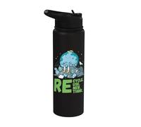 Recyclez Réutiliser Renew Rethink Earth Day 2023 Activism Stainless Steel Insulated Water Bottle