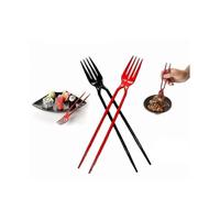 (RED 100pcs)10PCS Fork Chopsticks In One, Chork 24 Count Pack Fork Chopsticks Combo
