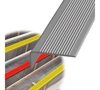 Red,354.33in, L Shape Nose Nosing Trim PVC Stair Edge Non-Slip Protector Rubber Corner Guard Strip, Safety Step Trim for Indoor Outdoor Tile Wood Metal Stair, Width 3X7cm(Gray,314.96in)