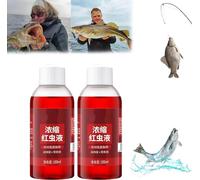Red 40 Fishing Liquid - 2024 New Red Ink Fishing, 100ml Red Worm Scent Fish Attractants for Baits, Strong Fish Attractant High Concentrated Red Worm Liquid, Fish Lures Bait Attractant Enhancer. (2Pcs)