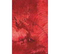 RED ABSTRACT TOPOGRAPHY: Grid Paper Stationery for Creative Mindset. Crimson Artistic School Supplies.