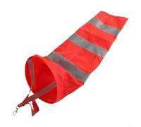 Red Airport WINDssock Sac à chaussettes en polyester indéchirable avec bandes réfléchissantes pour mesurer la direction du vent en extérieur et décoration de jardin (60 cm)