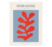Red Algae on Sky Blue Background, 1952 Poster de Henri Matisse 50 x 70 cm Bleu Tableaux Décoration murale