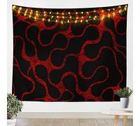 Red and Black Decor Tapestry Geometric Wall Tapestry Abstract Stripe Line Tapestry Wall Hanging for Kids Boys Girls Teens Luxury Modern Pattern Wall Art Decor for Bedroom Living Room, Large 59x82