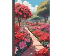 Red and Pink Azaleas in the Garden Pathway Notebook: Spring Blooms Design Notepad