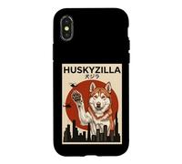 Red and White Husky Funny Coque pour iPhone X/XS