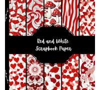 Red and White Scrapbook Paper, Abstract Junk Journal Paper, Geometric Decorative Paper, DIY Projects, Origami, Collage Sheets, Decoupage Paper, 10 Designs, Double Sided