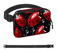 Red Art Seven Star Ladybug-1001 Sac banane pour homme et femme avec sangle réglable, sac banane tendance pour voyage, plein air, course à pied, randonnée, multicolore, multicolore,