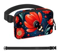 Red Art Seven Star Ladybug-1013 Sac banane pour homme et femme avec sangle réglable, sac banane tendance pour voyage, plein air, course à pied, randonnée, multicolore, multicolore,