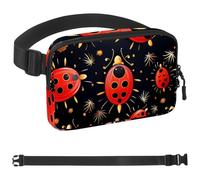 Red Art Seven Star Ladybug-1019 Sac banane pour homme et femme avec sangle réglable, sac banane tendance pour voyage, plein air, course à pied, randonnée, multicolore, multicolore,