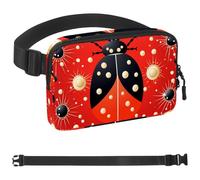 Red Art Seven Star Ladybug-1027 Sac banane à bandoulière pour homme et femme, sac banane pour voyage, marche, course, randonnée, cyclisme, multicolore, 4 x 23 x 15 cm, multicolore,