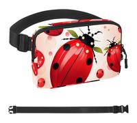 Red Art Seven Star Ladybug-1028 Sac banane pour homme et femme avec sangle réglable, sac banane tendance pour voyage, plein air, course à pied, randonnée, multicolore, multicolore,