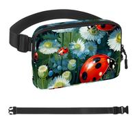 Red Art Seven Star Ladybug-1031 Sac banane pour homme et femme avec sangle réglable, sac banane tendance pour voyage, plein air, course à pied, randonnée, multicolore, multicolore,