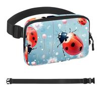 Red Art Seven Star Ladybug-1034 Sac banane pour homme et femme avec sangle réglable, sac banane tendance pour voyage, plein air, course à pied, randonnée, multicolore, multicolore,