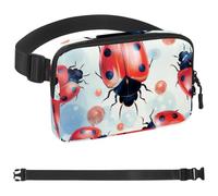 Red Art Seven Star Ladybug-1037 Sac banane pour homme et femme avec sangle réglable, sac banane tendance pour voyage, plein air, course à pied, randonnée, multicolore, multicolore,