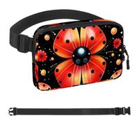 Red Art Seven Star Ladybug-1040 Sac banane pour homme et femme avec sangle réglable, sac banane tendance pour voyage, plein air, course à pied, randonnée, multicolore, multicolore,