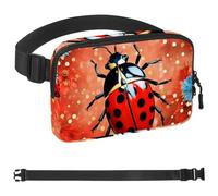 Red Art Seven Star Ladybug-945 Sac banane unisexe style : sac banane tendance, sac à bandoulière sport fin et tendance pour jogging, randonnée, randonneur, femme, homme, multicolore, 4 x 23 x 15 cm,