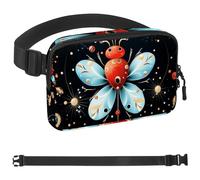 Red Art Seven Star Ladybug-952 Sac banane à bandoulière pour homme et femme, sac banane pour voyage, marche, course, randonnée, cyclisme, multicolore, 4 x 23 x 15 cm, multicolore,