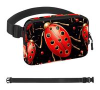 Red Art Seven Star Ladybug-956 Sac banane pour homme et femme avec sangle réglable, sac banane tendance pour voyage, plein air, course à pied, randonnée, multicolore, multicolore,