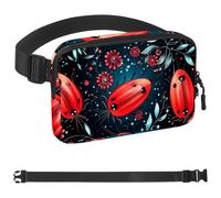 Red Art Seven Star Ladybug-965 Sac banane pour homme et femme avec sangle réglable, sac banane tendance pour voyage, plein air, course à pied, randonnée, multicolore, multicolore,