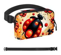 Red Art Seven Star Ladybug-967 Sac banane à bandoulière pour homme et femme, sac banane pour voyage, marche, course, randonnée, cyclisme, multicolore, 4 x 23 x 15 cm, multicolore,