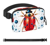 Red Art Seven Star Ladybug-974 Sac banane pour homme et femme avec sangle réglable, sac banane tendance pour voyage, plein air, course à pied, randonnée, multicolore, multicolore,