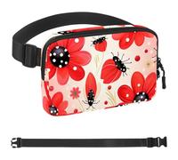 Red Art Seven Star Ladybug-991 Sac banane à bandoulière pour homme et femme, sac banane pour voyage, marche, course, randonnée, cyclisme, multicolore, 4 x 23 x 15 cm, multicolore,