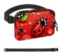 Red Art Seven Star Ladybug-992 Sac banane pour homme et femme avec sangle réglable, sac banane tendance pour voyage, plein air, course à pied, randonnée, multicolore, multicolore,