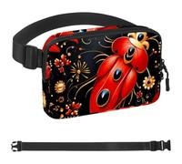 Red Art Seven Star Ladybug-998 Sac banane pour homme et femme avec sangle réglable, sac banane tendance pour voyage, plein air, course à pied, randonnée, multicolore, multicolore,