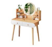 RED AS FIRE Femme Coiffeuse Table de Maquillage avec Miroir et Tiroirs, Miroir Maquillage LED à Luminosité Réglable, Table cosmétique de Chambre d'adulte pour Fille