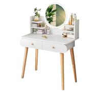 RED AS FIRE Femme Coiffeuse Table de Maquillage avec Miroir et Tiroirs, Miroir Maquillage LED à Luminosité Réglable, Table cosmétique de Chambre d'adulte pour Fille