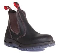 Red Back Ubok Bobcat Bottes Chelsea en cuir pour hommes en noir (Noir, 43) 42