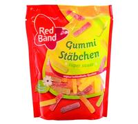 Red Band Bâtonnets en caoutchouc super acidulé - Grand paquet : 11 sachets debout de 200 g - Gomme aux fruits super acide - Manteau aigre, noyau sucré - Qualité hollandaise