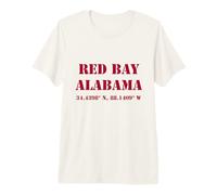 Red Bay Alabama Coordonnées Souvenir T-Shirt Haut de Gamme