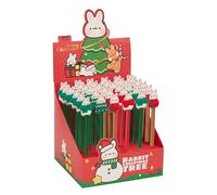 Red Bear Happy Holidays - Présentoir de 36 stylos, Fournitures Scolaires, Trousse pour Enfants, idéale pour Les Enfants, Confortable et Polyvalente, qualité et durabilité, 18,5 x 17,4 x 18 cm
