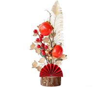 Red Berry Décoration de sapin de vacances avec design minimaliste élégant, plastique léger pour un placement facile sur les tables et étagères (B)