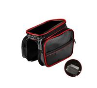 (Red)Bike Phone Mount Holder Handlebar Bag with Touch Screens Cell Phone Bag Holders