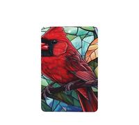 Red Bird On Branch Lot de 4 désodorisants de voiture en verre teinté à suspendre Cartes parfumées pour tablettes d'aromathérapie de voiture