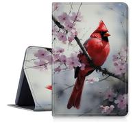 Red Bird Sakura Blossoms Étui pour iPad Air 3ème génération 2019/iPad Pro 10,5" 2017, résistant aux chocs, en cuir synthétique, pliable, réglable avec fonction veille/réveil automatique pour iPad Air