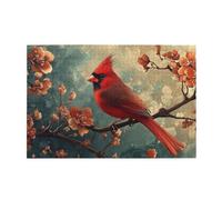 Red Birds On The Branch Puzzle de 1000 pièces en bois pour adultes Cadeaux Décoration d'intérieur