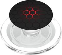 Red Black Phone Grip for Back of Phone Pop Up Holder Hexagon PopSockets PopGrip pour MagSafe