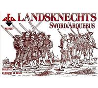 Red Box Figures Landsknechts Sword/Arquebus Xvi Century (34 Figures) (1/72 Scale)