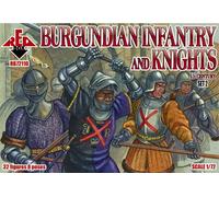 RED BOX RB72110 BURGUNDIAN INFANTRY AND KNIGHTS SET 2