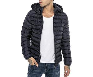RED BRIDGE Blouson Bomber pour homme Veste de transition Design Lightweight Bubble Bleu M