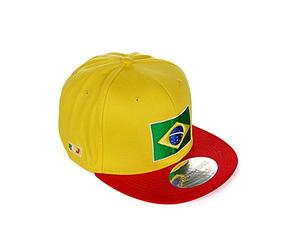 Red Bridge Casquette de baseball unisexe avec inscription « Snapback », Brésil - Jaune, taille unique