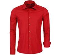 RED BRIDGE Chemise à Manches Longues pour Homme - Coupe ajustée - Facile à Repasser - pour Le Travail et Les Loisirs