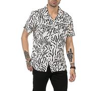RED BRIDGE Chemise décontractée pour Hommes Manches Courtes Tissu léger Blanc L